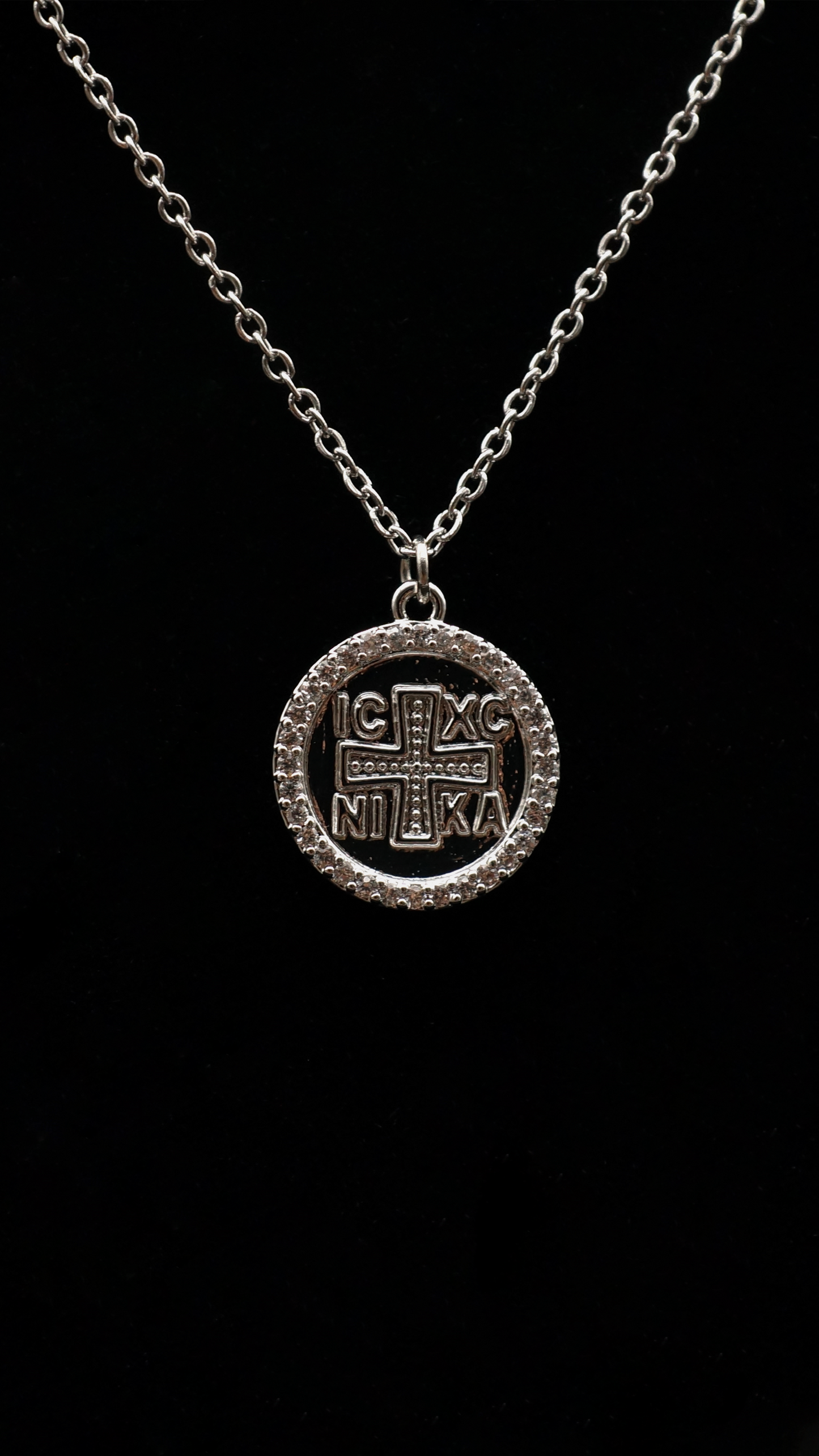 IC XC NI KA Kette / silber